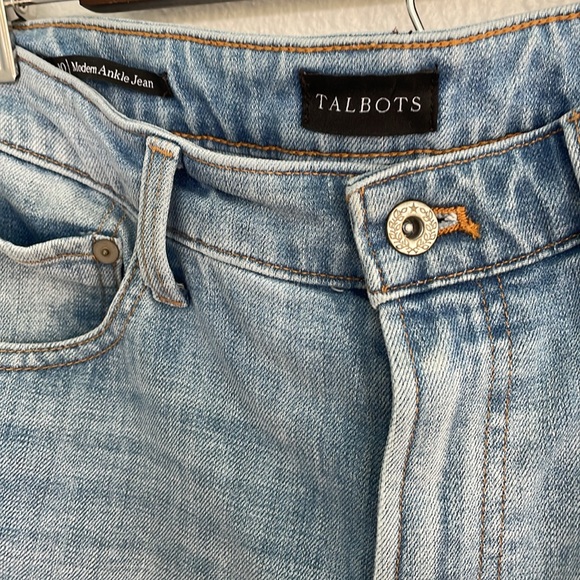 Talbots Womens Modern Ankle Jean Light Medium Wash Jeans‎ Size 10 - Picture 4 of 6